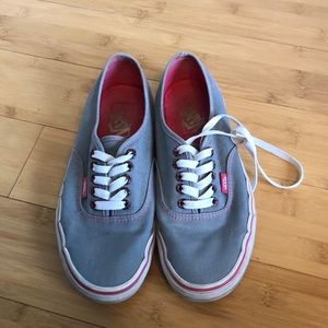 Gray and pink vans - good condition